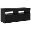 TV staliukas Televizoriaus spintelė 2 pcs Juodas ąžuolas 230 x 36,5 x 40 cm