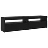 TV staliukas Televizoriaus spintelė 3 pcs Juodas ąžuolas 290 x 36,5 x 40 cm