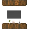 TV staliukas TV spintelės, 4vnt., dūminio ąžuolo, 80x30x30cm, mediena