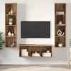TV staliukas TV spintelių komplektas 3 pcs Senovinis medis Apdirbta mediena