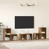 TV staliukas TV spintelių komplektas 6 pcs Senovinis medis Apdirbta mediena