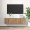 TV staliukas TV spintelių komplektas 2 pcs Ruda 60 x 30 x 30 cm