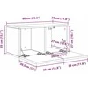 TV staliukas TV spintelių komplektas 60 x 30 x 30 cm Ruda Apdirbta mediena