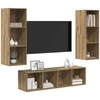 TV staliukas TV spintelių komplektas 3 pcs Amatininkų ąžuolas