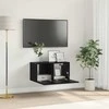 TV staliukas TV spintelių komplektas Juoda 60 x 30 x 30 cm Apdirbta mediena