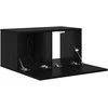 TV staliukas TV spintelių komplektas Juoda 60 x 30 x 30 cm Apdirbta mediena