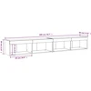 TV staliukas TV spintelės su LED, 2vnt., dūminio ąžuolo, 100x30x30cm