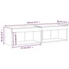 TV staliukas TV spintelės su LED lemputėmis, 2vnt., ąžuolo, 60x30x30cm