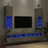 TV staliukas TV spintelės su LED lemputėmis, 2vnt., betono, 30,5x30x102cm