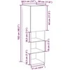 TV staliukas TV spintelės su LED lemputėmis, 2vnt., medienos, 30,5x30x102cm
