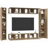TV staliukas TV spintelių komplektas 10 vnt. 30,5 x 30 x 90 cm