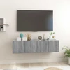 TV staliukas Pakabinamos TV spintelės, 2vnt., pilkos, 60x30x30cm, mediena