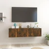 TV staliukas Pakabinamos televizoriaus spintelės, 2vnt., ąžuolo, 60x30x30cm