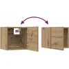 TV staliukas TV spintelių komplektas 4 pcs Amatininkų ąžuolas