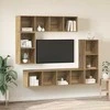 TV staliukas TV spintelių komplektas 4 pcs Amatininkų ąžuolas