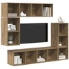 TV staliukas TV spintelių komplektas 4 pcs Amatininkų ąžuolas