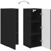 TV staliukas TV spintelių komplektas 4 pcs Juoda Apdirbta mediena