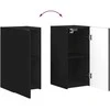 TV staliukas TV spintelių komplektas 4 pcs Juoda Apdirbta mediena
