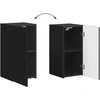 TV staliukas TV spintelių komplektas 4 pcs Juoda Apdirbta mediena