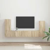 TV staliukas TV spintelių komplektas 4 vnt. Sonoma ąžuolas Apdirbta mediena