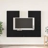 TV staliukas TV spintelių komplektas 6 vnt. Juodas ąžuolas Apdirbta mediena