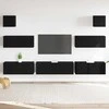 TV staliukas TV spintelių komplektas 7 pcs Juodas ąžuolas 100 x 30 x 30 cm
