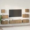 TV staliukas TV spintelių komplektas 8 vnt. Amatininkų ąžuolas