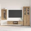 TV spintelių komplektas FLORIN 3 pcs Amatininkų ąžuolas