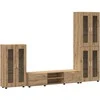 TV spintelių komplektas FLORIN 3 pcs Amatininkų ąžuolas