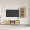 TV spintelių komplektas FLORIN 3 pcs Amatininkų ąžuolas