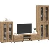 TV spintelių komplektas FLORIN 3 pcs Amatininkų ąžuolas