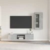 TV spintelių komplektas su stalčių FLORIN 3 pcs Betono pilka
