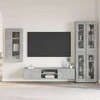 TV spintelių komplektas su stalčių FLORIN 3 pcs Betono pilka