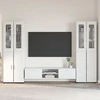 TV spintelių komplektas FLORIN 3 vnt. Balta Apdirbta mediena