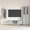 TV spintelių komplektas FLORIN 3 vnt. Betono pilka
