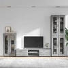 TV spintelių komplektas su stalčių FLORIN 3 pcs Pilkas Sonoma