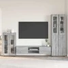 TV spintelių komplektas su stalčių FLORIN 3 pcs Pilkas Sonoma