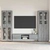 TV spintelių komplektas su stalčių FLORIN 3 pcs Pilkas Sonoma