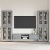 TV spintelių komplektas su stalčių FLORIN 3 pcs Pilkas Sonoma