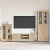 TV spintelių komplektas su stalčių FLORIN 3 pcs Sonoma ąžuolas