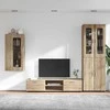 TV spintelių komplektas su stalčių FLORIN 3 pcs Sonoma ąžuolas