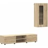 TV spintelių komplektas su stalčių FLORIN 3 pcs Sonoma ąžuolas