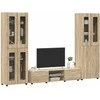 TV spintelių komplektas su stalčių FLORIN 3 pcs Sonoma ąžuolas