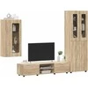 TV spintelių komplektas su stalčių FLORIN 3 pcs Sonoma ąžuolas