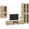 TV spintelių komplektas su stalčių FLORIN 3 pcs Sonoma ąžuolas
