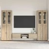 TV spintelių komplektas su stalčių FLORIN 3 pcs Sonoma ąžuolas