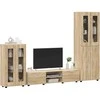 TV spintelių komplektas su stalčių FLORIN 3 pcs Sonoma ąžuolas