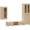 TV spintelių komplektas su stalčių FLORIN 3 pcs Sonoma ąžuolas