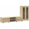 TV spintelių komplektas su stalčių FLORIN 3 pcs Sonoma ąžuolas