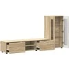 TV spintelių komplektas su stalčių FLORIN 3 pcs Sonoma ąžuolas